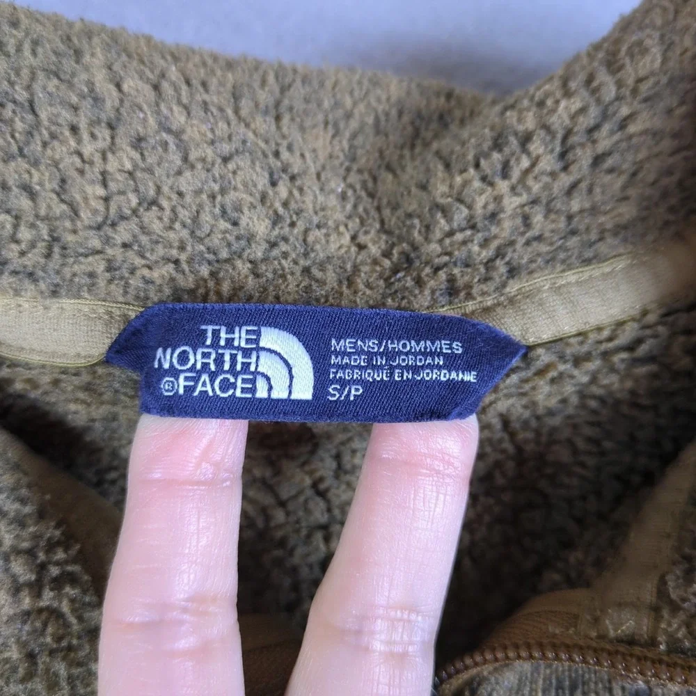 The North Face Gordon Lyons 1/4 Zip Jacket Mens Small Brown Pullover Sweater